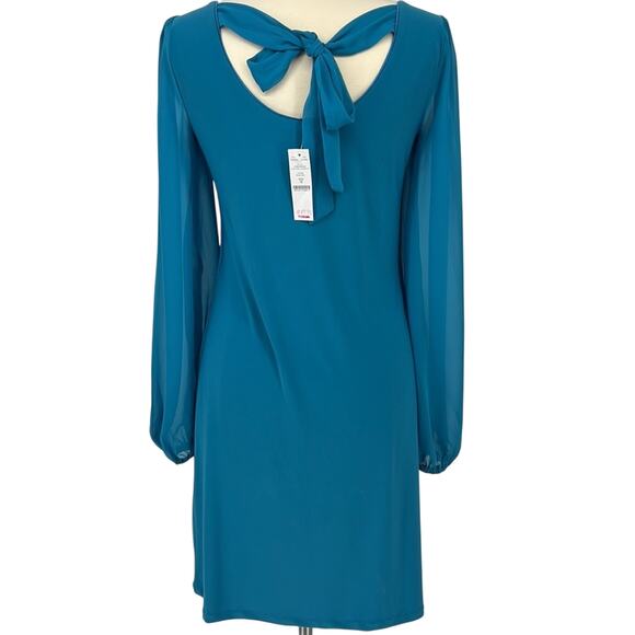 White House Black Market Turquoise Blue Dress NWT Women's Medium - Picture 1 of 6